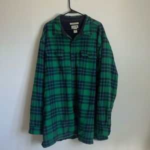 Ll bean flannel shirt fleece lined xxl/tall